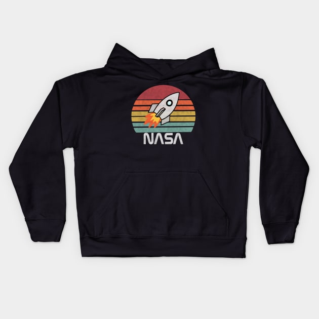 nasa vintage colors Kids Hoodie by Abderrahmaneelh